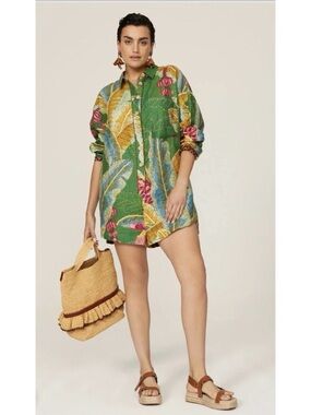 Farm Rio romper 
Size small, linen. Small flaw